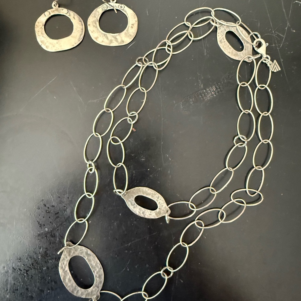 Silpada Silver Hammered Earrings